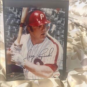 Greg Luzinski Baseball Player Framed Photo with signature